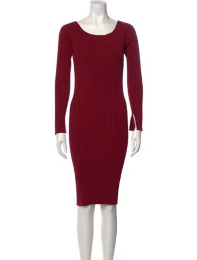 Pre-owned Jason Wu Scoop Neck Knee-length Dress In Burgundy