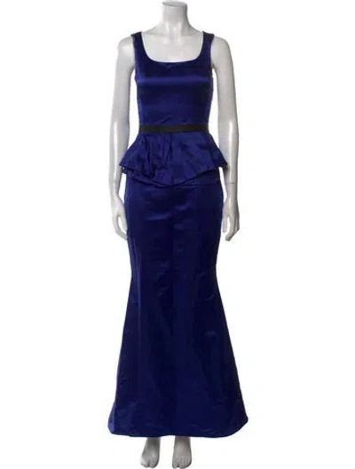 Pre-owned Jason Wu Scoop Neck Long Dress In Blue