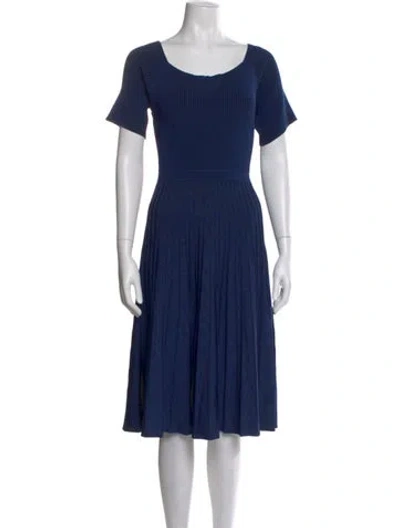 Pre-owned Jason Wu Scoop Neck Midi Length Dress In Blue