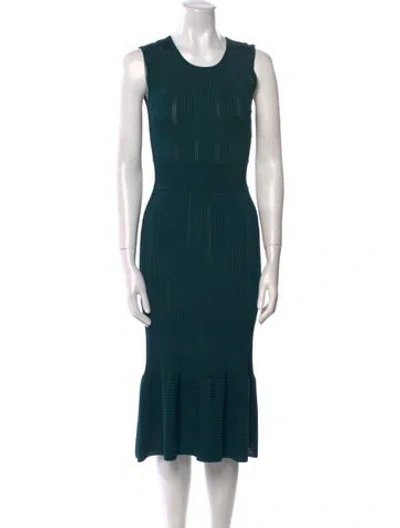 Pre-owned Jason Wu Scoop Neck Midi Length Dress W/ Tags In Green