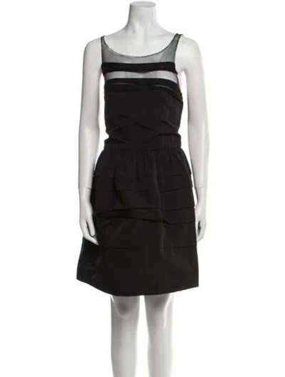 Pre-owned Jason Wu Scoop Neck Mini Dress In Black