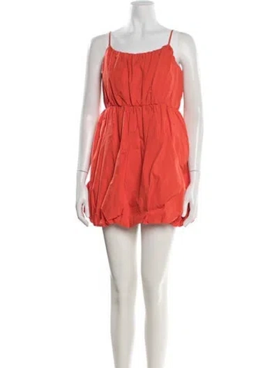 Pre-owned Jason Wu Scoop Neck Mini Dress In Brown