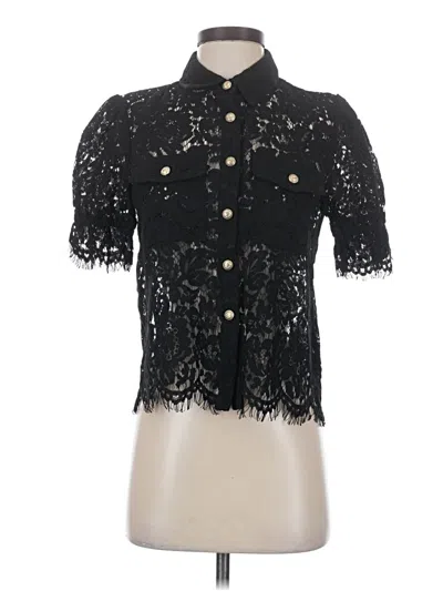Pre-owned Jason Wu Short Sleeve Blouse In Black