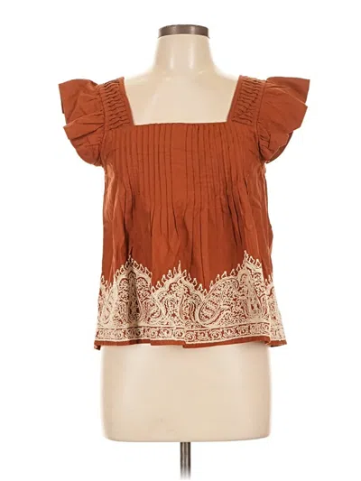 Pre-owned Jason Wu Short Sleeve Blouse In Brown