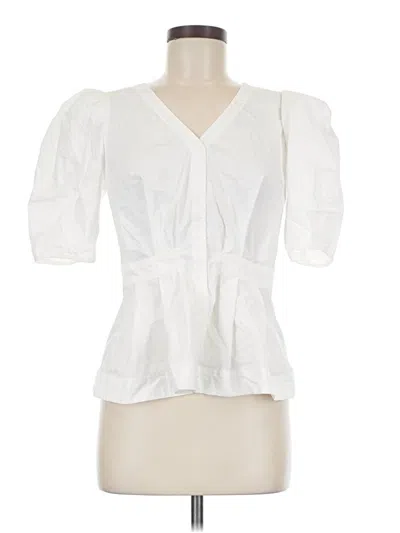 Pre-owned Jason Wu Short Sleeve Blouse In White