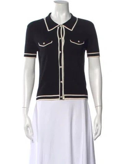 Pre-owned Jason Wu Short Sleeve Polo In Black