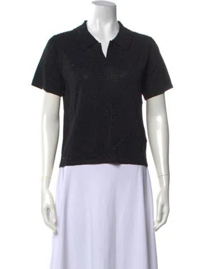 Pre-owned Jason Wu Short Sleeve Polo W/ Tags In Black