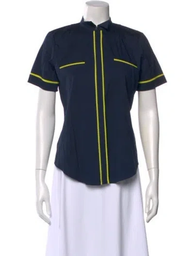 Pre-owned Jason Wu Short Sleeve Top In Blue