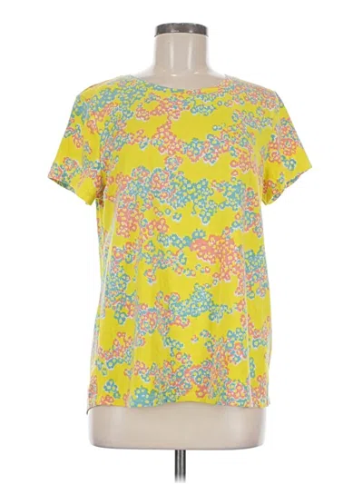 Pre-owned Jason Wu Short Sleeve Top Yellow Crew Neck Tops