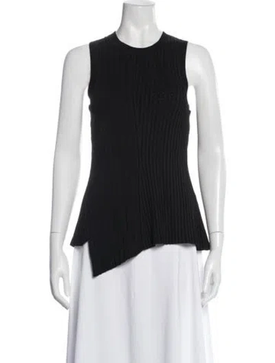 Pre-owned Jason Wu Silk Crew Neck Top In Black