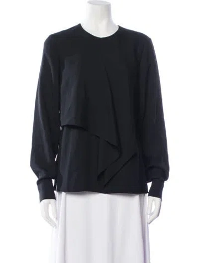 Pre-owned Jason Wu Silk Crew Neck Top In Black