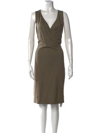 Pre-owned Jason Wu Silk Knee-length Dress In Green