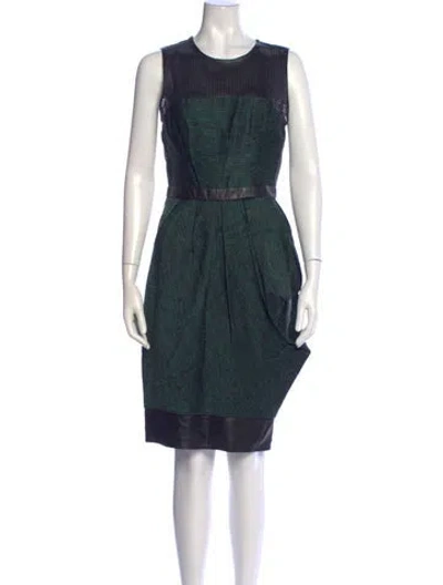 Pre-owned Jason Wu Silk Knee-length Dress In Green