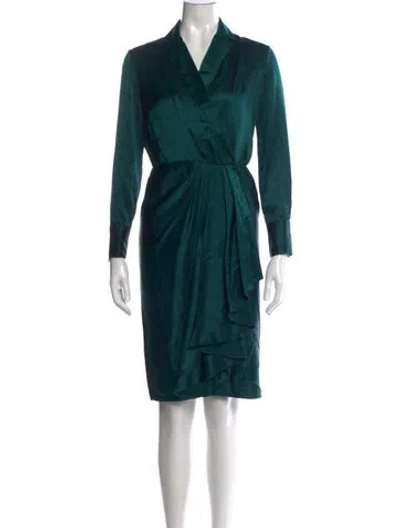 Pre-owned Jason Wu Silk Knee-length Dress In Green