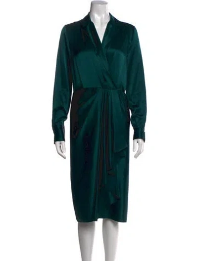Pre-owned Jason Wu Silk Knee-length Dress In Green