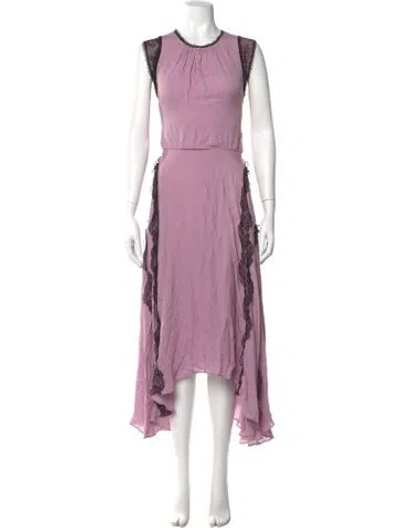 Pre-owned Jason Wu Silk Long Dress In Purple