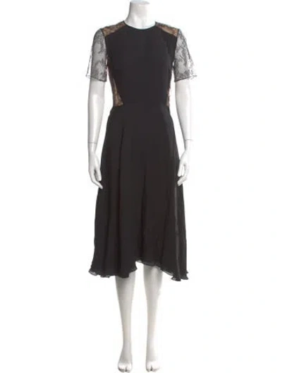 Pre-owned Jason Wu Silk Midi Length Dress In Black