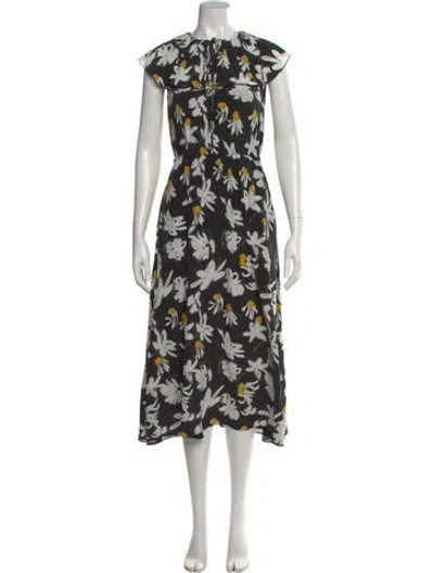 Pre-owned Jason Wu Silk Midi Length Dress In Black