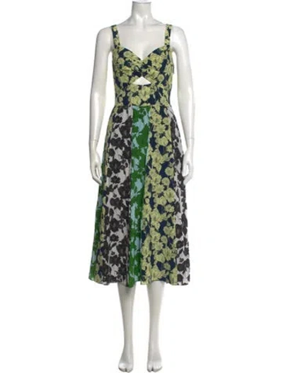 Pre-owned Jason Wu Silk Midi Length Dress In Black
