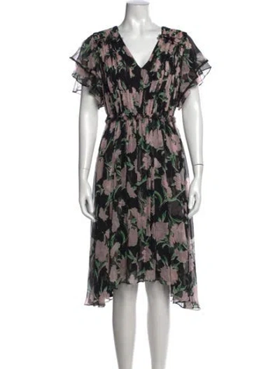 Pre-owned Jason Wu Silk Midi Length Dress In Black