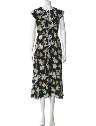 Pre-owned Jason Wu Silk Midi Length Dress In Black