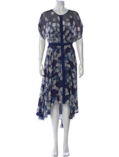 Pre-owned Jason Wu Silk Midi Length Dress In Blue