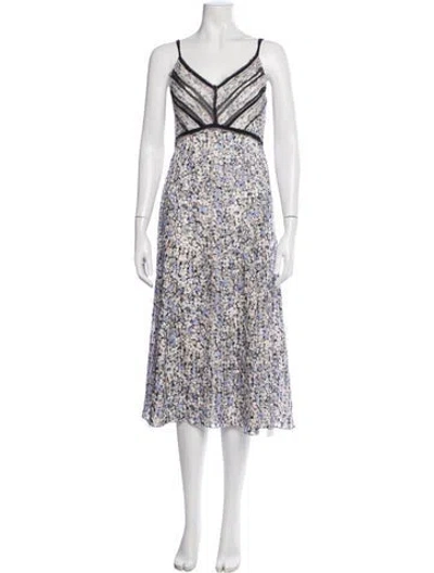 Pre-owned Jason Wu Silk Midi Length Dress In Blue