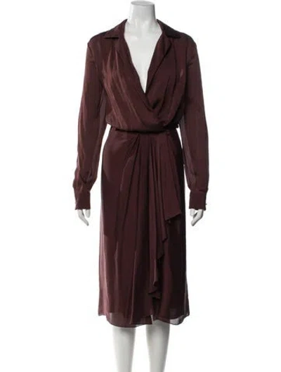 Pre-owned Jason Wu Silk Midi Length Dress In Brown
