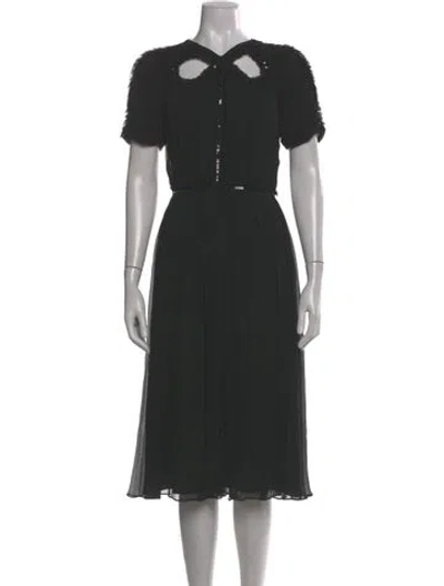 Pre-owned Jason Wu Silk Midi Length Dress In Gray