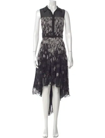 Pre-owned Jason Wu Silk Midi Length Dress In Multi