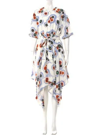 Pre-owned Jason Wu Silk Midi Length Dress In Multi