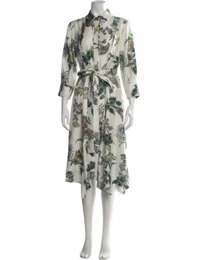 Pre-owned Jason Wu Silk Midi Length Dress In Multicolor