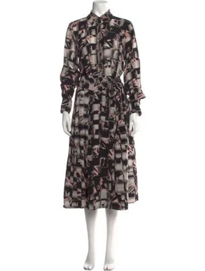 Pre-owned Jason Wu Silk Midi Length Dress In Multicolor