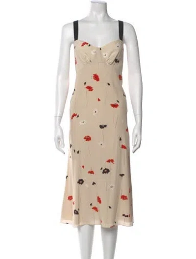 Pre-owned Jason Wu Silk Midi Length Dress In Neutral