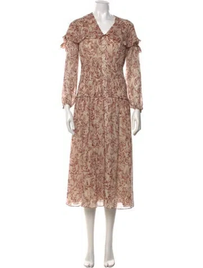 Pre-owned Jason Wu Silk Midi Length Dress In Neutrals