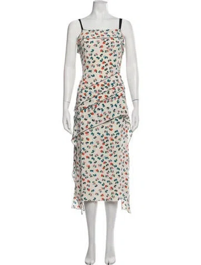 Pre-owned Jason Wu Silk Midi Length Dress In Neutrals
