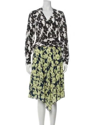 Pre-owned Jason Wu Silk Midi Length Dress W/ Tags In Black