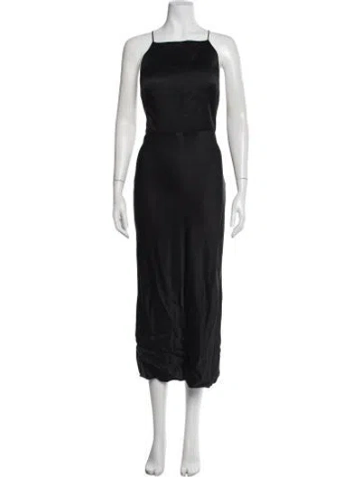 Pre-owned Jason Wu Silk Midi Length Dress W/ Tags In Black