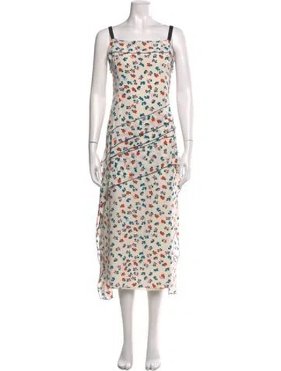 Pre-owned Jason Wu Silk Midi Length Dress In White