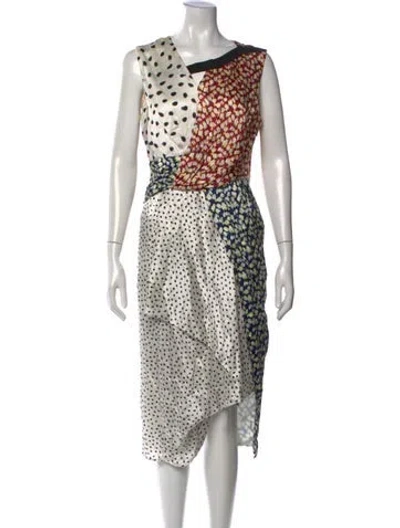 Pre-owned Jason Wu Silk Midi Length Dress In White