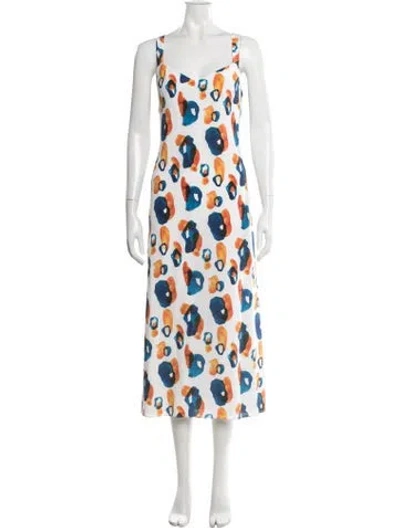 Pre-owned Jason Wu Silk Midi Length Dress In White