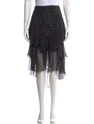 Pre-owned Jason Wu Silk Midi Length Skirt In Black