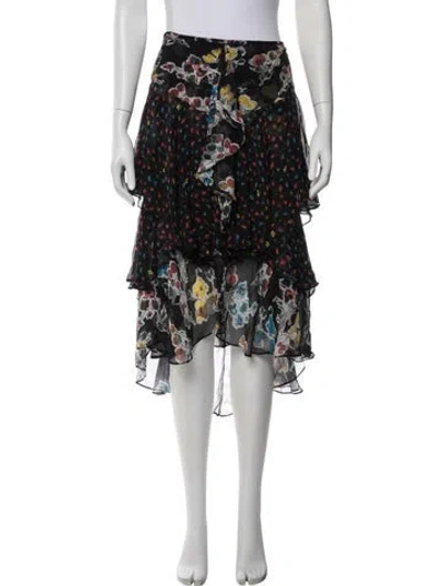 Pre-owned Jason Wu Silk Midi Length Skirt In Black