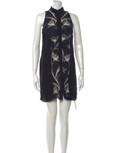Pre-owned Jason Wu Silk Mini Dress In Black