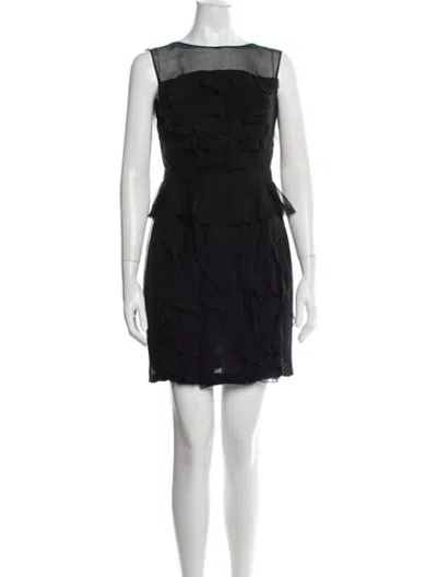 Pre-owned Jason Wu Silk Mini Dress In Black