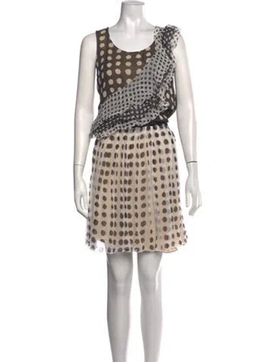 Pre-owned Jason Wu Silk Mini Dress In Black/neutrals
