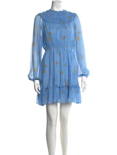 Pre-owned Jason Wu Silk Mini Dress In Blue