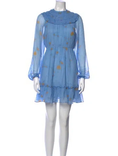 Pre-owned Jason Wu Silk Mini Dress In Blue