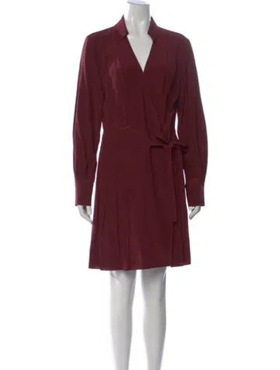 Pre-owned Jason Wu Silk Mini Dress In Burgundy