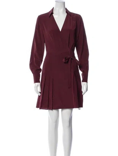 Pre-owned Jason Wu Silk Mini Dress In Burgundy